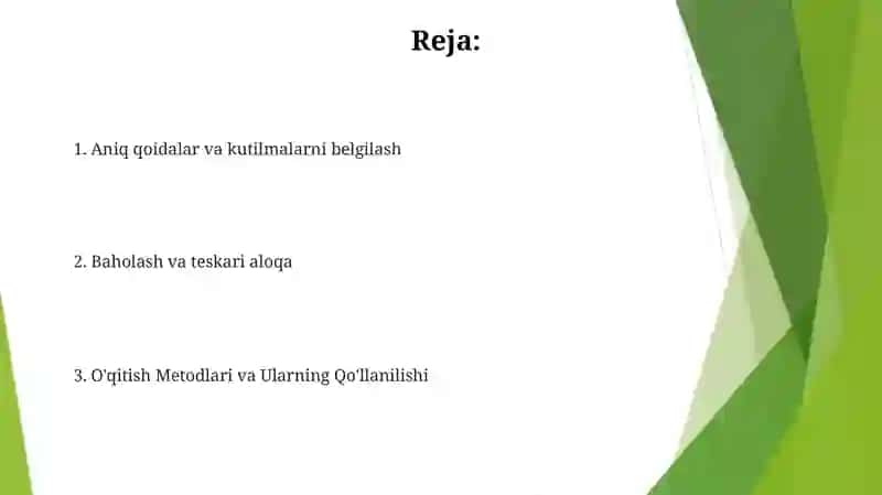 Talim tamoyillari VA qoidalari dars taliming shakli sifatida 2