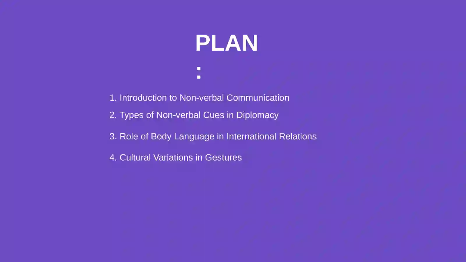 Non-verbal communication in international relations 2