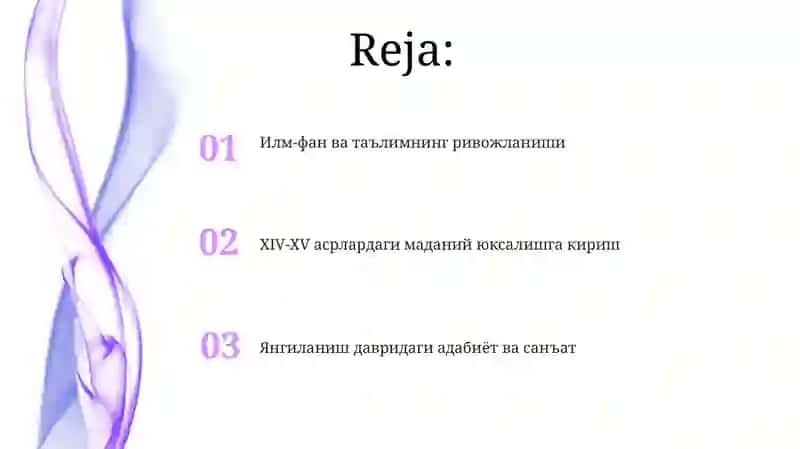 XIV-XV асрларда маданий юксалишга кириш 2