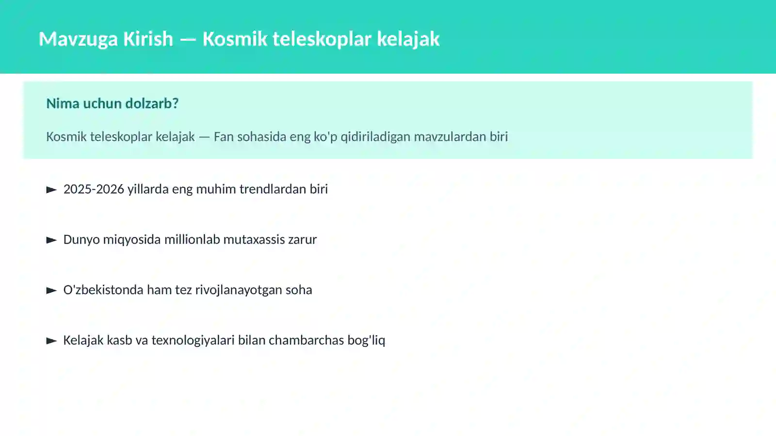 KOSMOSNI TADQIQ 2