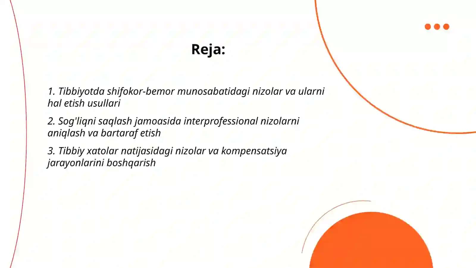 Tibbiyitda nizoli vaziyatlar va ularni bartaraf etish 2