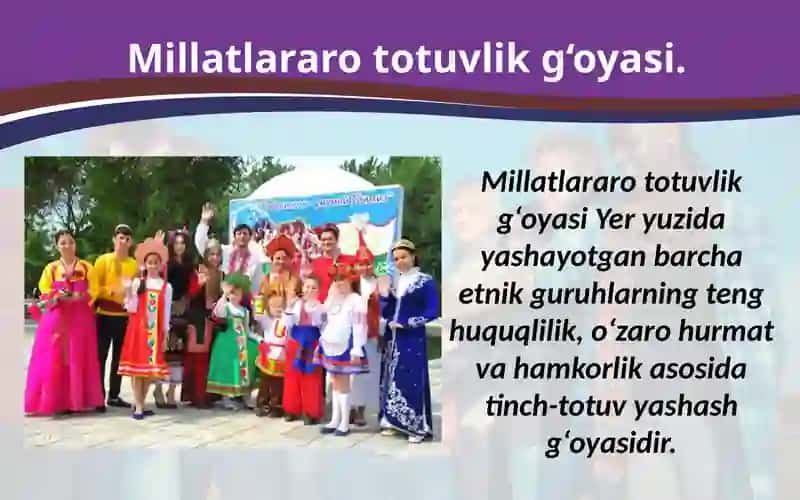 Millatlararo totuvliq g‘oyasi 2