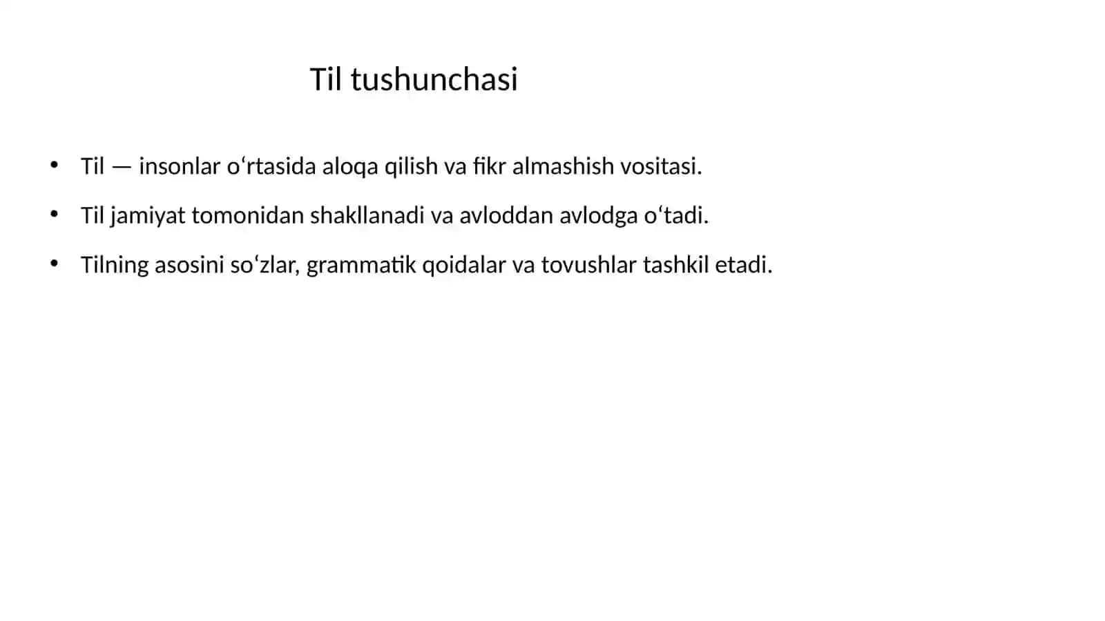 Til va nutq munosabatlari — PPTX prezentatsiya 2