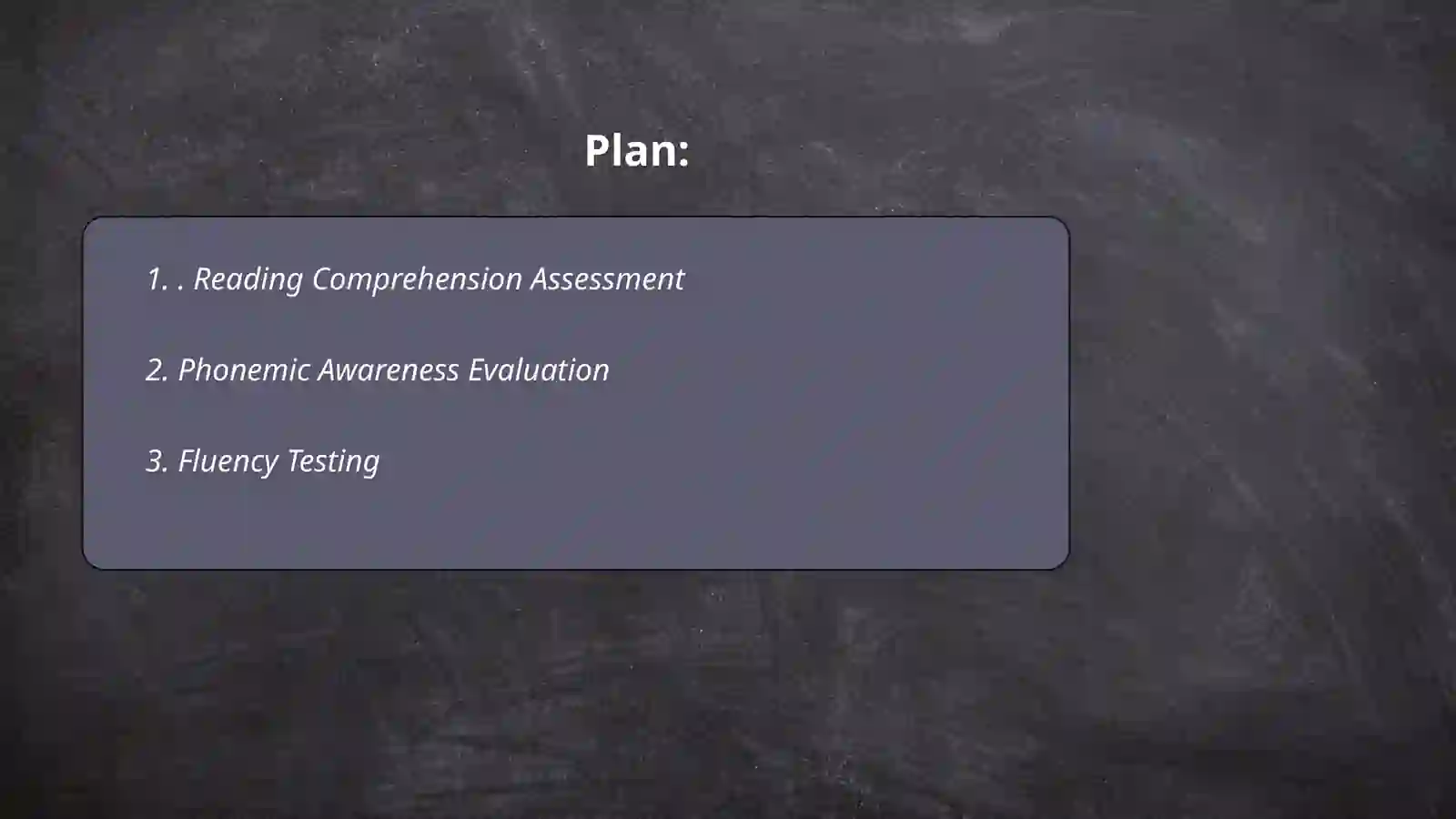 Assessing reading 2