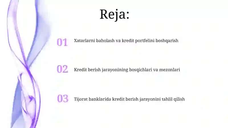 Tijorat banklarida kreditlash jarayoni tahlili 2
