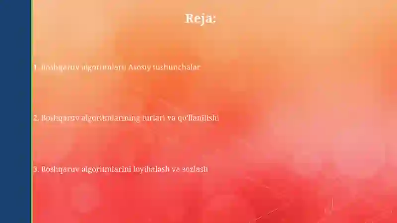 Boshqaruv algoritmi 2