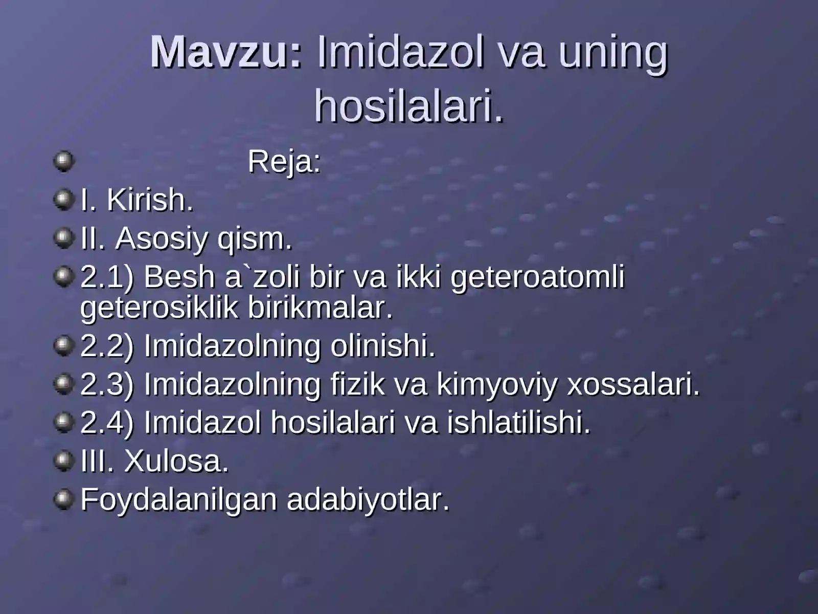 Imidazol va uning hosilalari 2