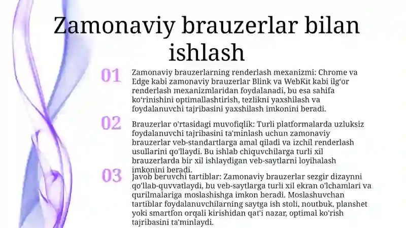 Brauzerlar Bilan Ishlash 2