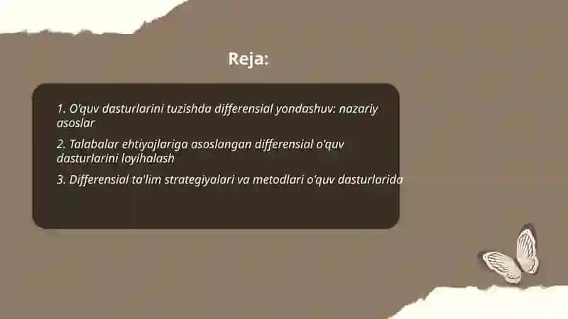 O'quv dasturlarini tuzishda differensial yondashuv 2