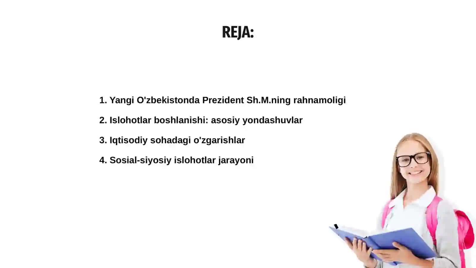 Yangi O'zbekistonda Prezident Sh.M. rahnamoligi va tashabbusi bilan amalga oshirilgan islohotlar 2