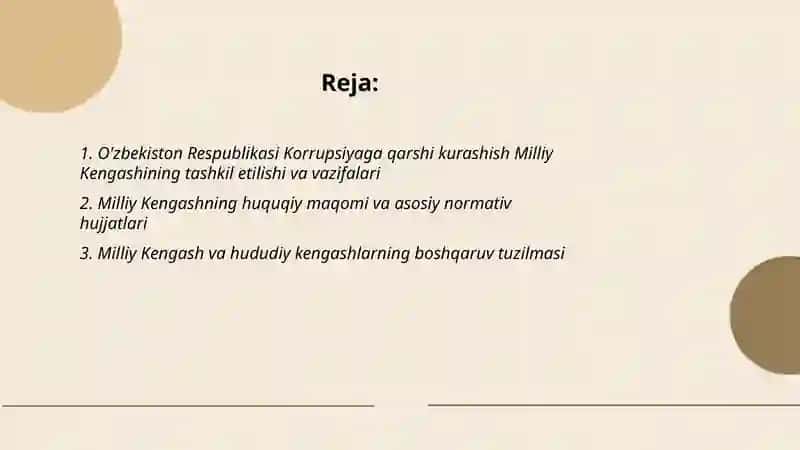 O'zbekiston Respublikasi Korrupsiyaga qarshi kurashish Milliy kengashi va uning hududiy kengashlari 2