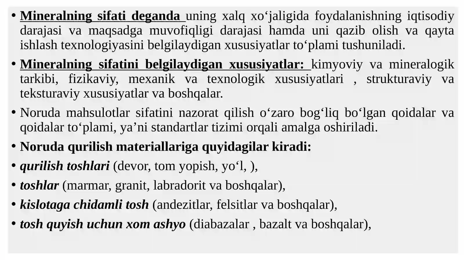 Noruda qurilish materiallarining sifati 2