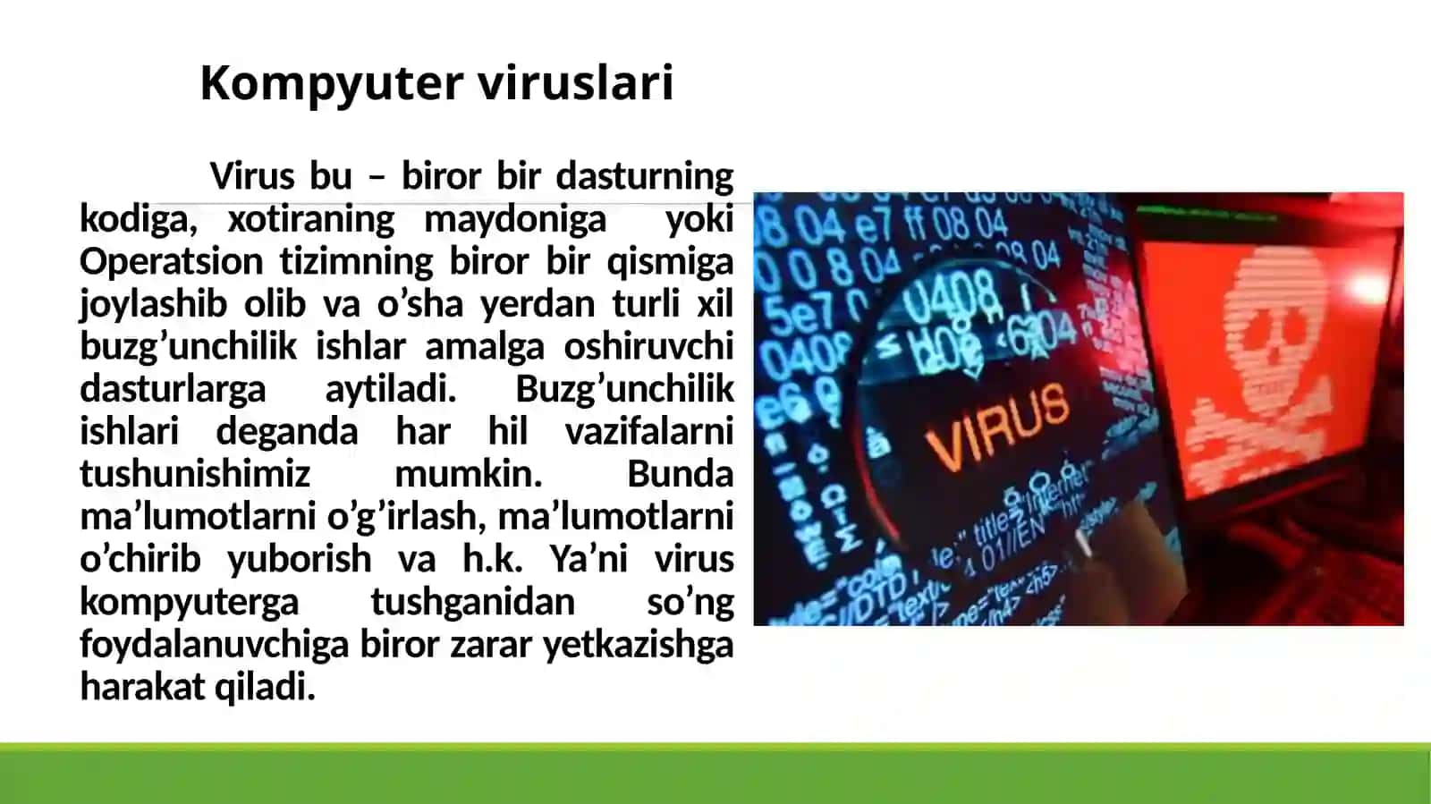 Kompyuter viruslari va ulardan himoyalanish. 2
