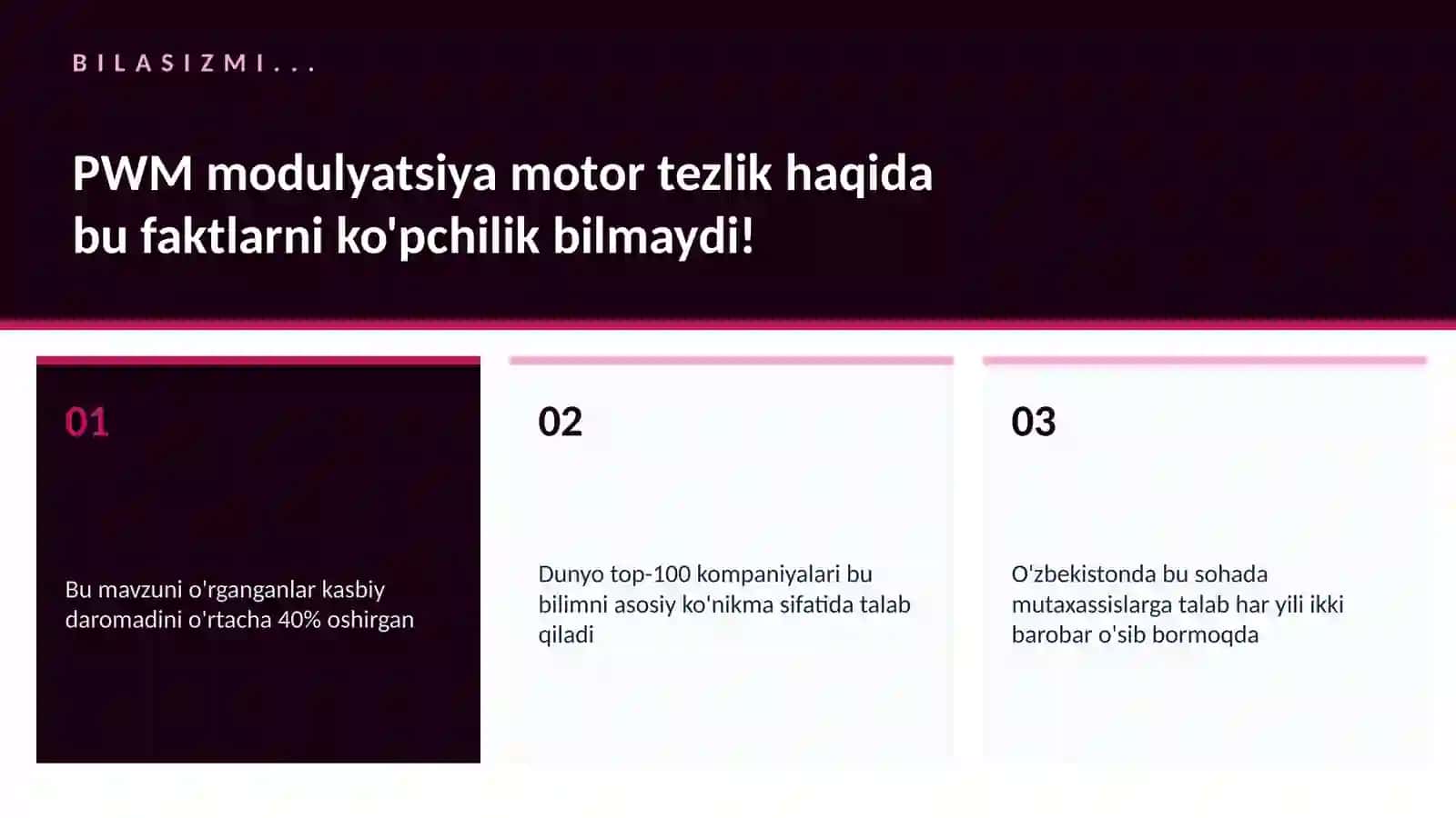 PWM modulyatsiya motor tezlik 2