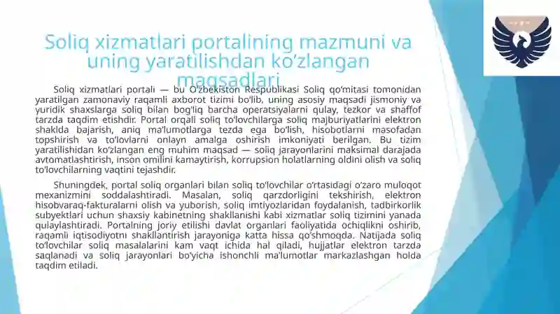 Soliq xizmatlari portali 2