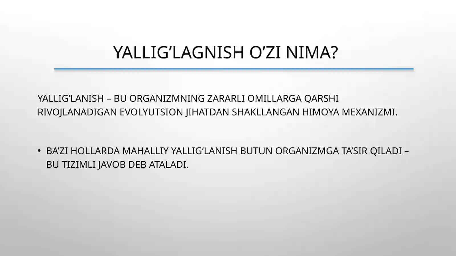 Yallig’lanishni tizimli tasirlari. Moxov,rinoskleroma 2