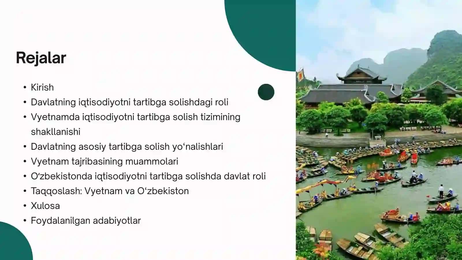 Iqtisodiyotni tartibga solishda davlatning roli Vyetnam 2