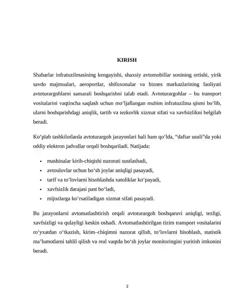 Dasturlash fanidan kurs ishi 2