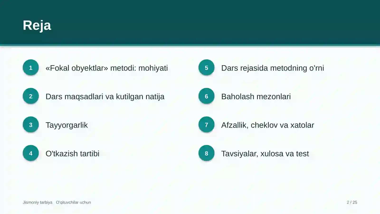 jismoniy tarbiya darslarida fokal obyektlar metodidan foydalanish 3998 2