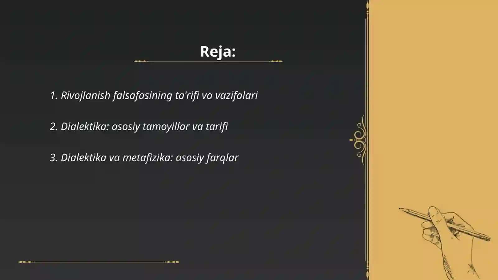 Rivojlanish falsafasi. Dialektika 2