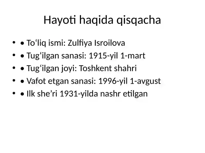 Zulfiya 2
