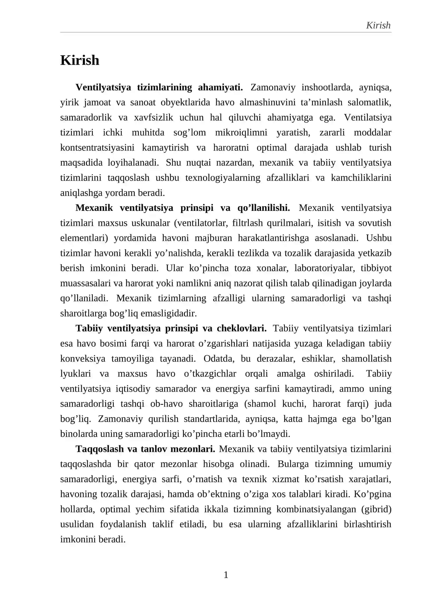 Mexanik ventilyatsiya tizimlarining asosiy tamoyillari va afzalliklari 2