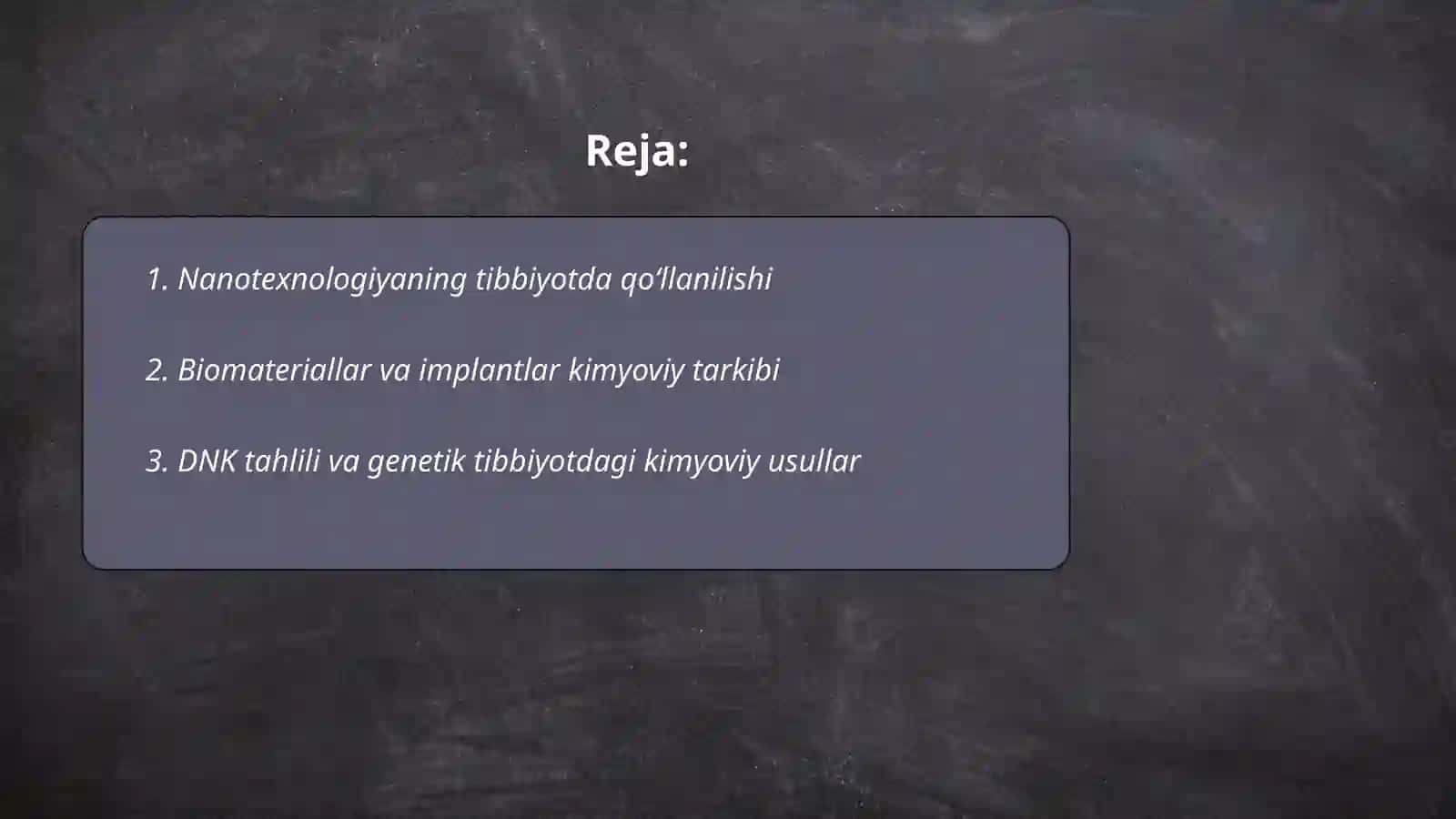 Meditsina sohasida kimyoning yutuqlari 2