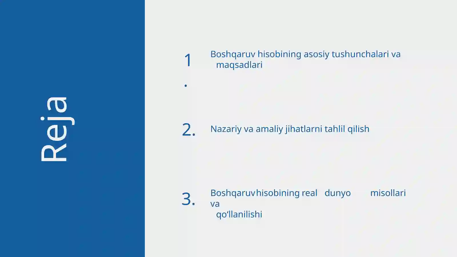 Boshqaruv hisobining mohiyati 2