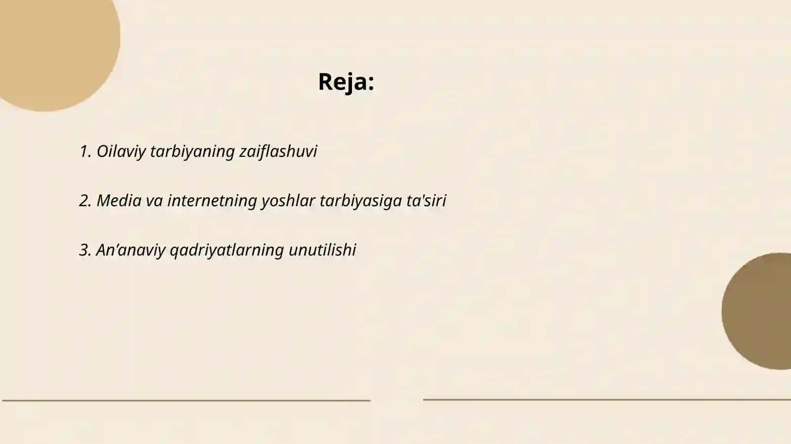 Hozirgi kunda tarbiyaga bog’liq muammolarning kelib chiqishi va ularning olib keladigan oqibatlari 2
