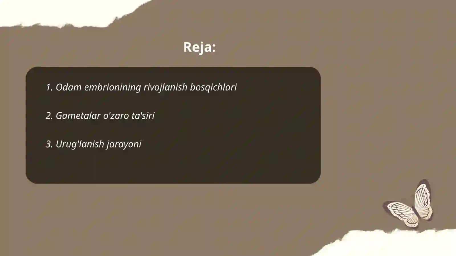 Odаm embriogenezining qaltis davrlari 2