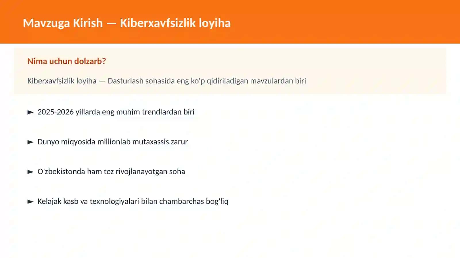 Kiberxavfsizlik loyiha 2