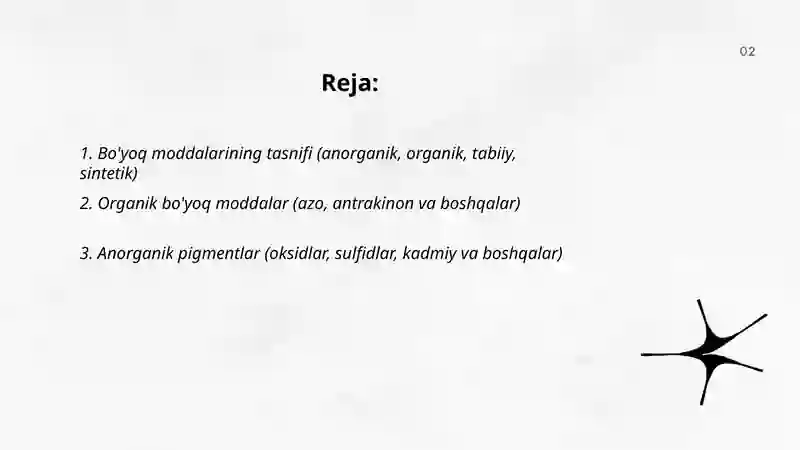Bo'yoq moddalar 2