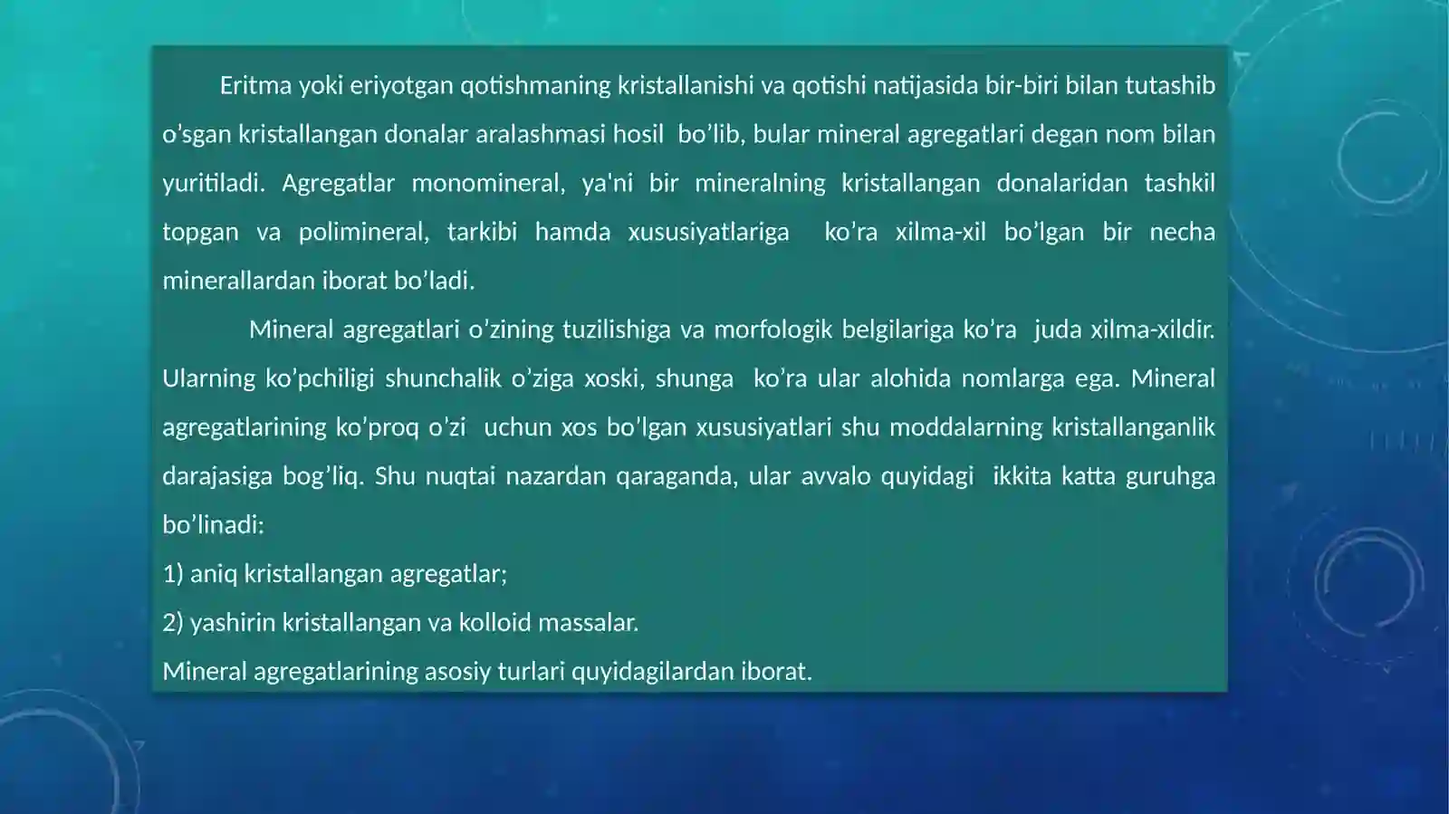 MINERAL AGRIGATLARI 2