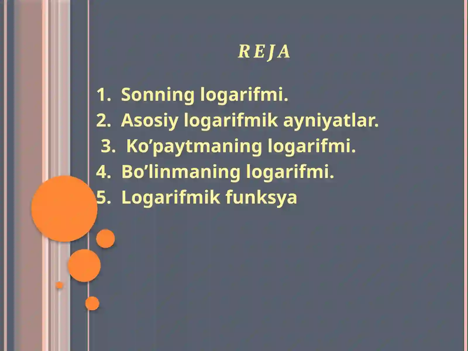 Logarifmik funksiya 2