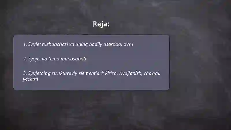 Syujet turlari 2