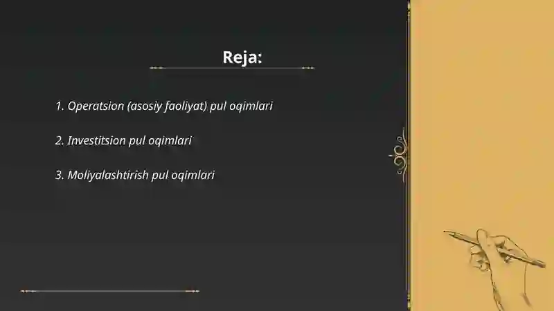 Operatsion (asosiy faoliyat) pul oqimlari 2