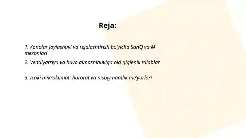 SanQ va M asosida stomatologiyaga ixtisoslashgan muassasalar xonalariga quyiladigan gigienik talablar 2