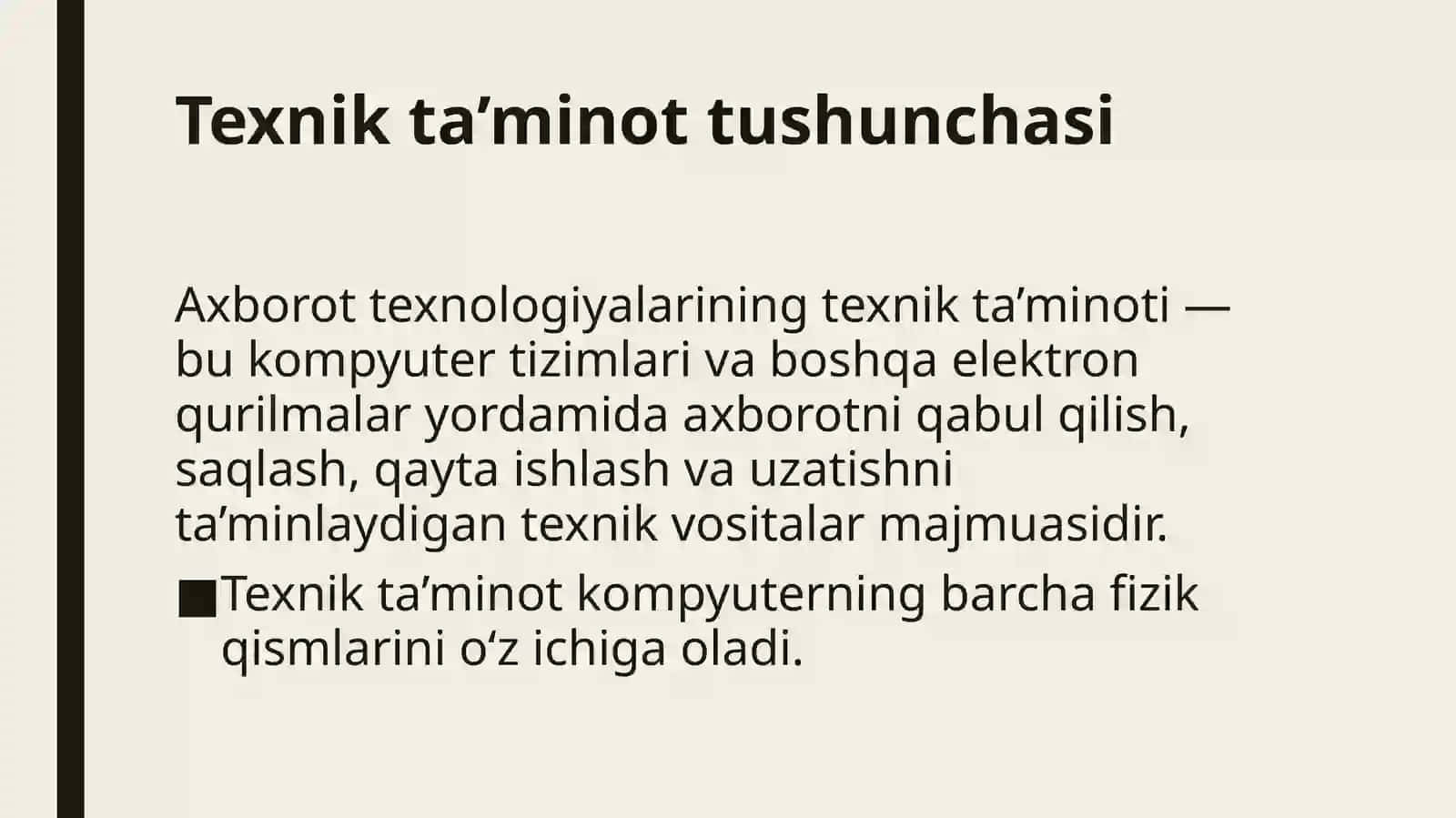Axborot texnologiyalarining texnik ta'minoti 2