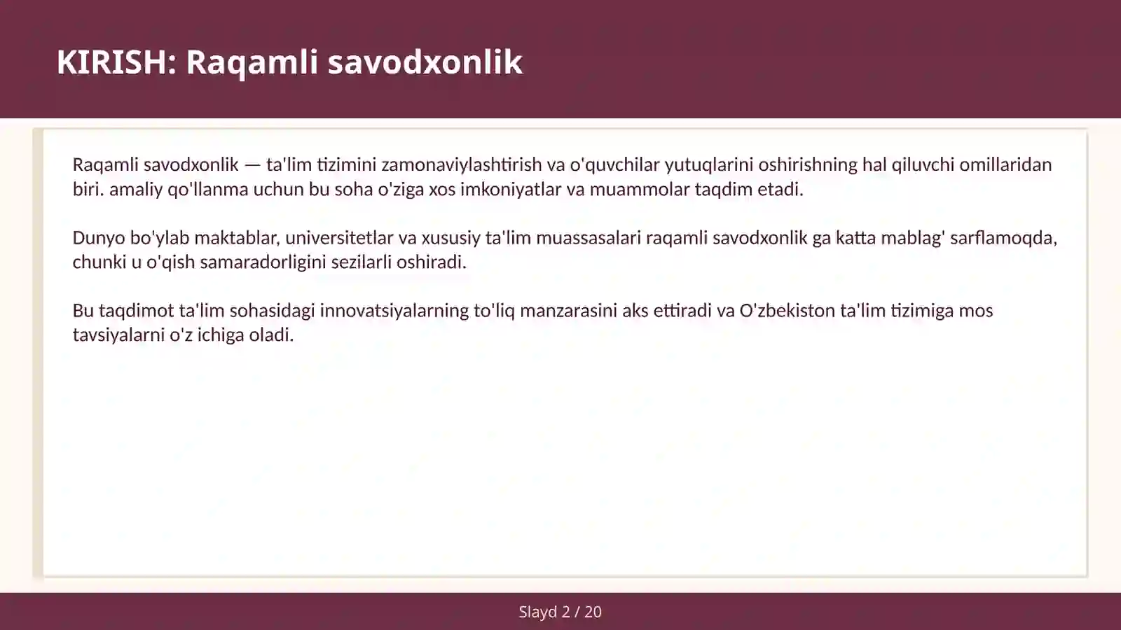 Raqamli savodxonlik 2