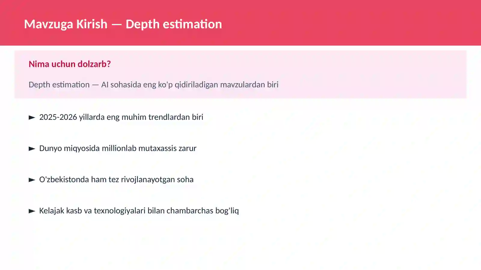 Depth estimation 2