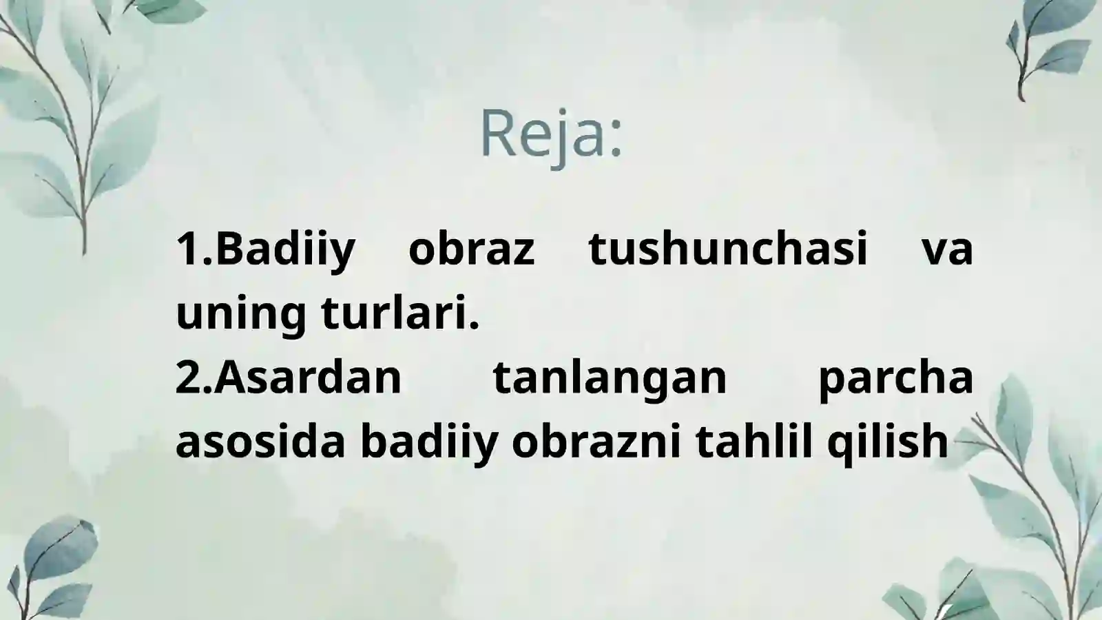 Badiiy obraz yaratish yoʻllari 2