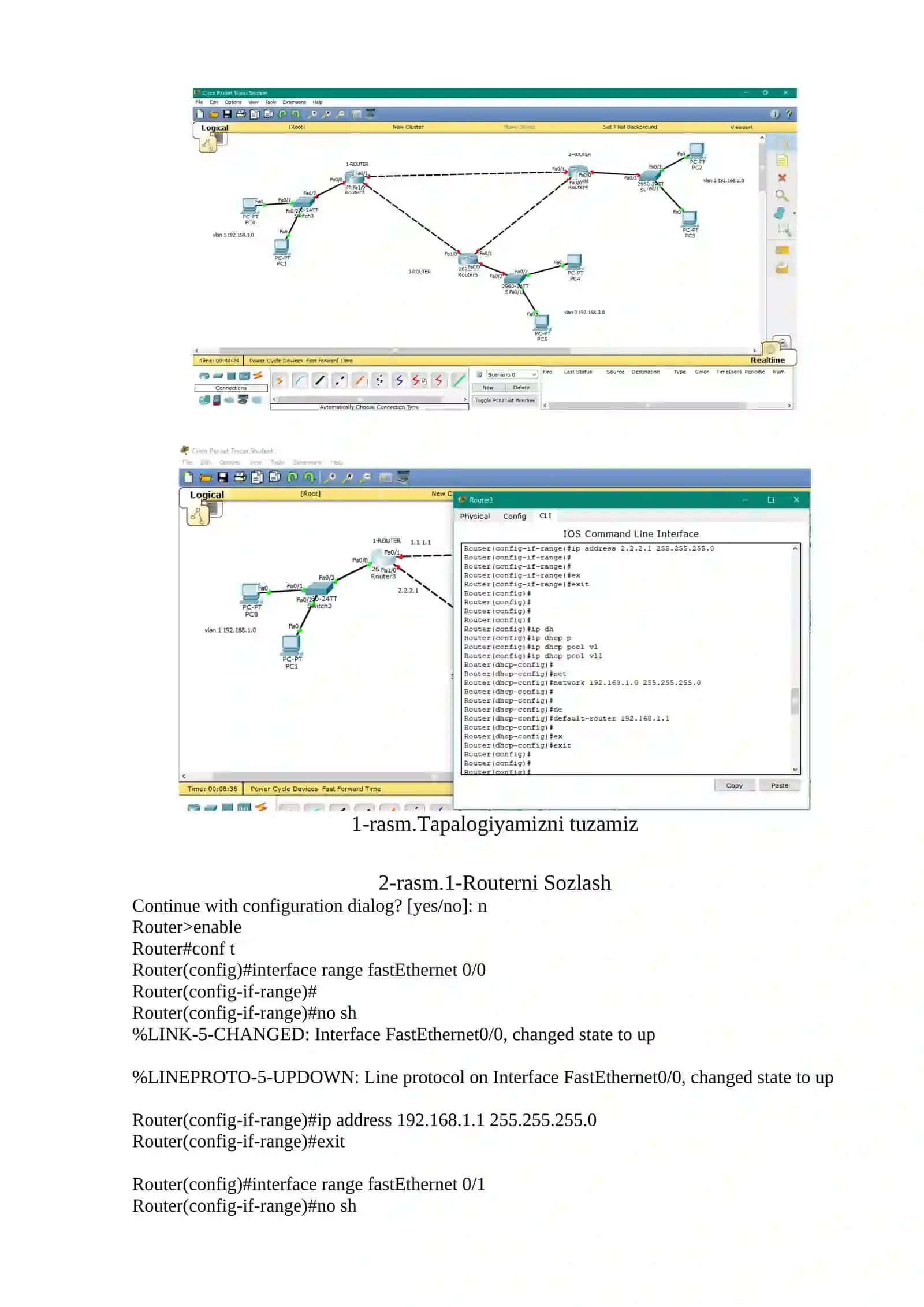 Cisco routerida dinamik marshrutlashni sozlash 2
