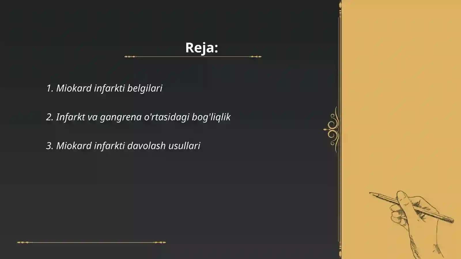 Taloqning iwemik infarkti oyoqning gangrenasi 2