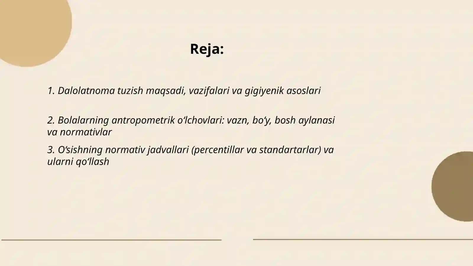 MAKTABGACHA TAʼLIM MUASSASALARIDA BOLALARNING JISMONIY RIVOJLANISHINI BAHOLASH (DALOLATNOMA TUZISH) 2