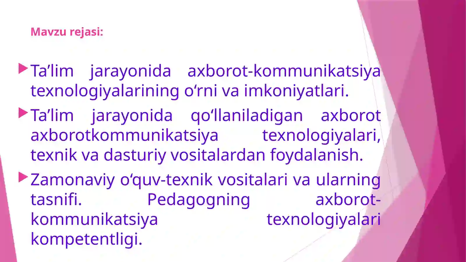 TA’LIM JARAYONIDA AXBOROT- KOMMUNIKATSIYA TEXNOLOGIYALARINING O‘RNI VA IMKONIYATLARI 2