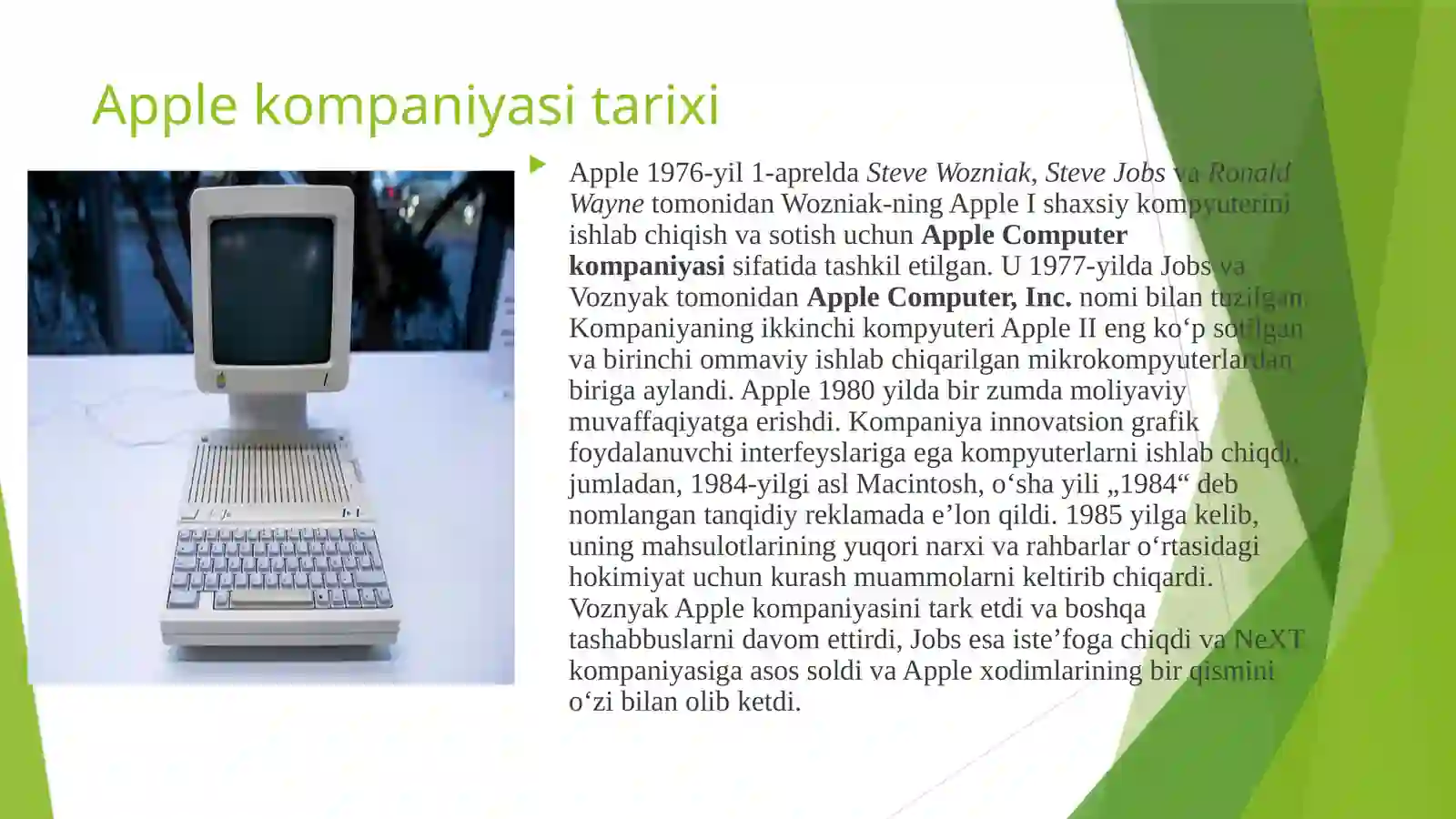 Applekompaniyasi tarixi 2