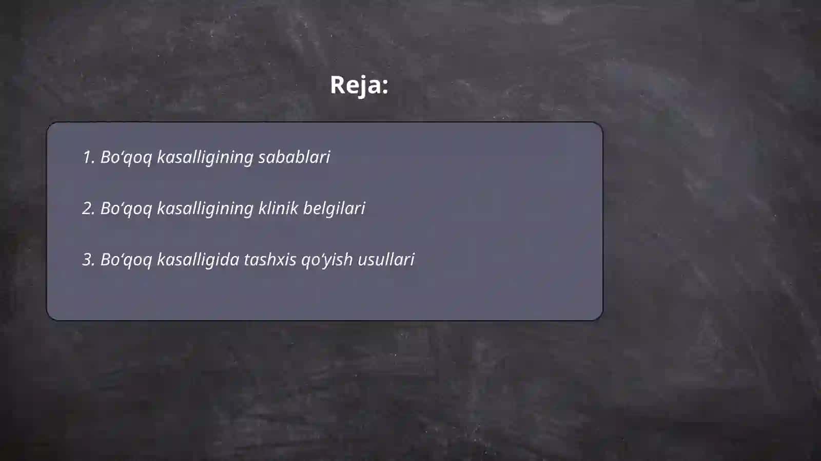 Boʻqoq kasalligi.Jigar va oʻt yoʻllarini teksgirish usullari 2