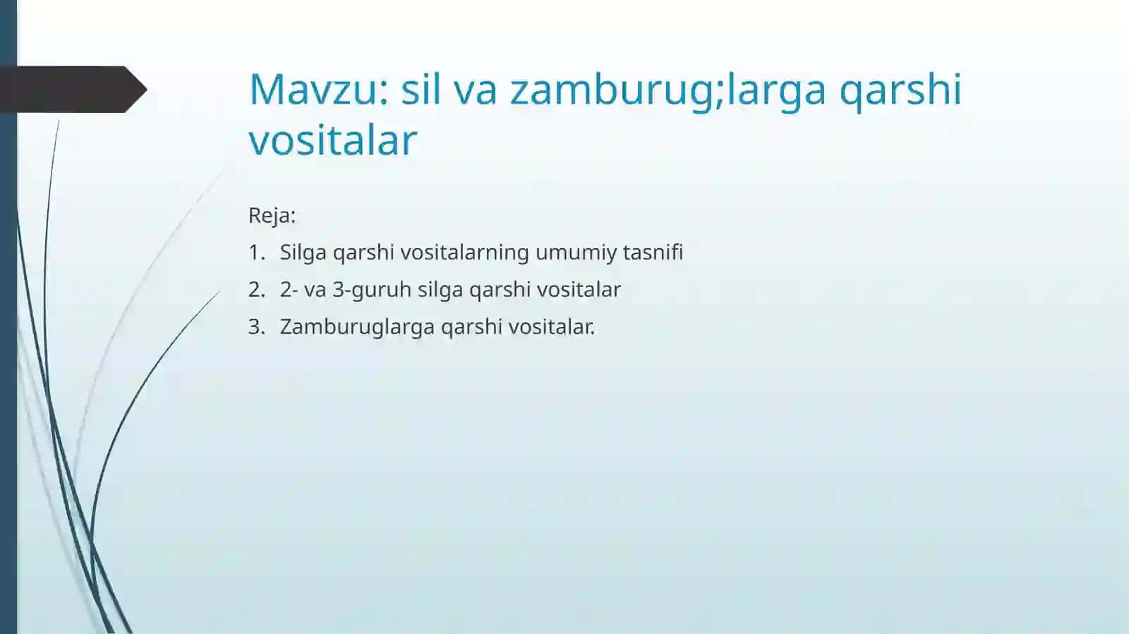 Silva zamburug’larga qarshi dorivositalar mavzusi 2