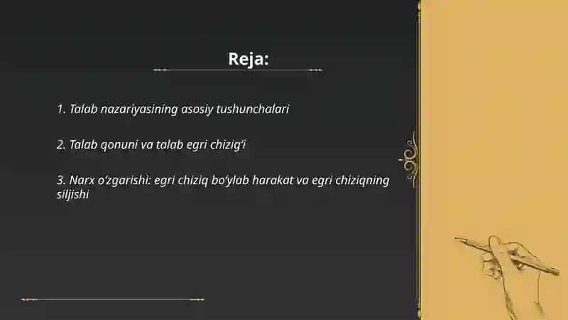 Talab va taklif nazaryasi 2