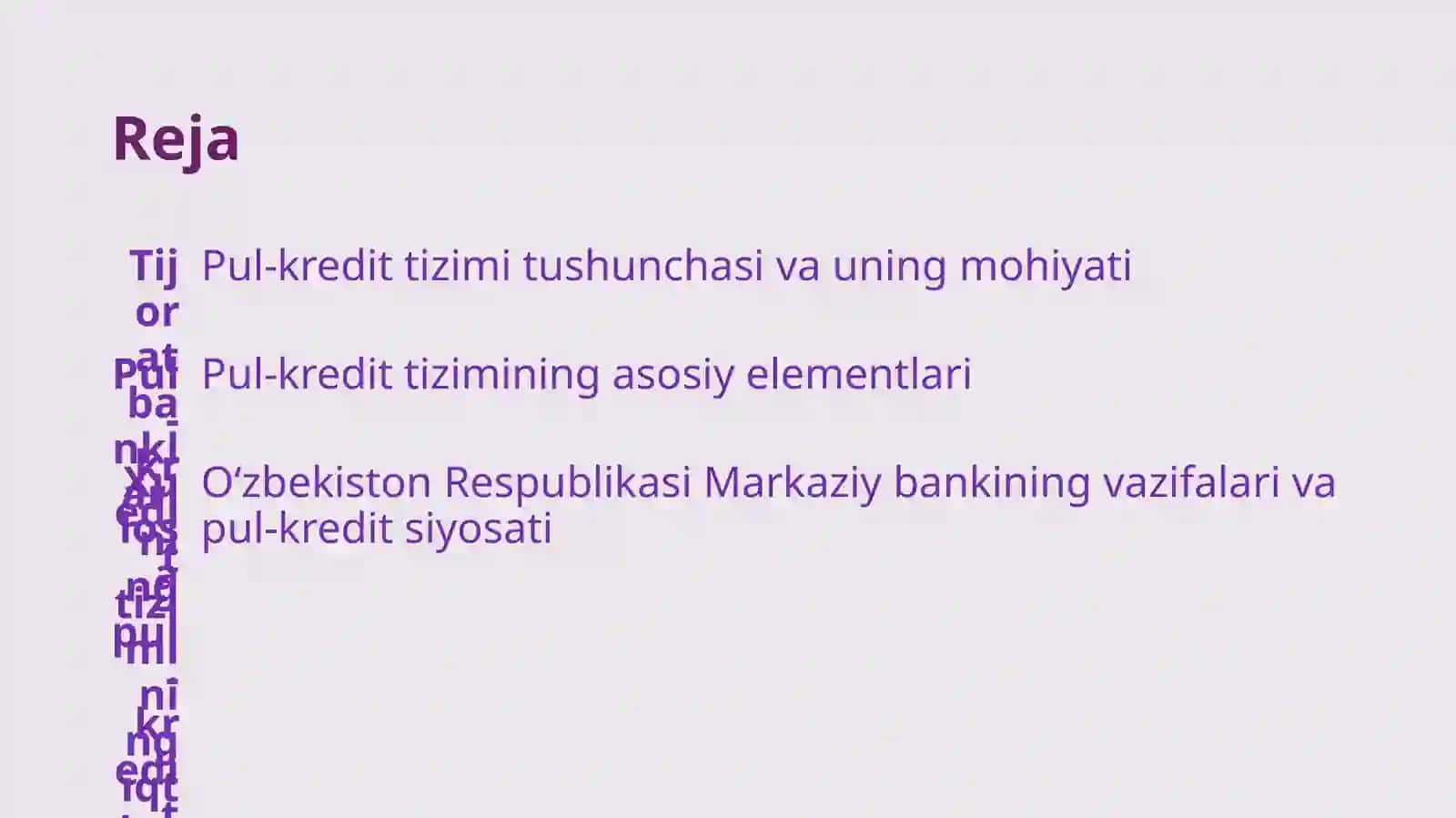 Pul kredit tizimi 2